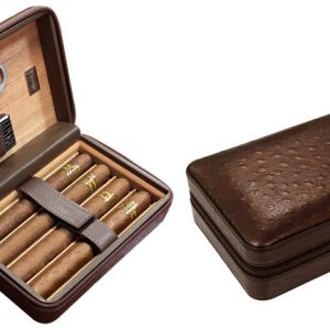 MANHATTAN BROWN TRAVEL HUMIDOR CASE