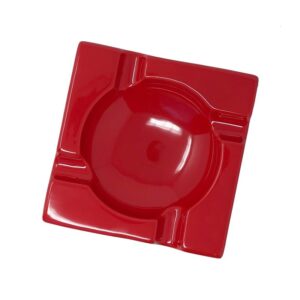 RED LARGE CERAMIC ASHTRAY