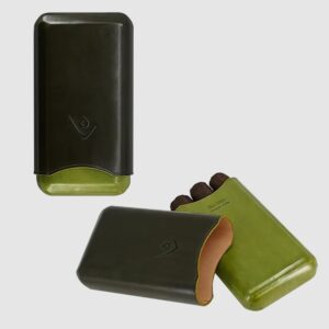 VECTOR CCASE3000 SPANISH LEATHER 3 CIGAR CASE