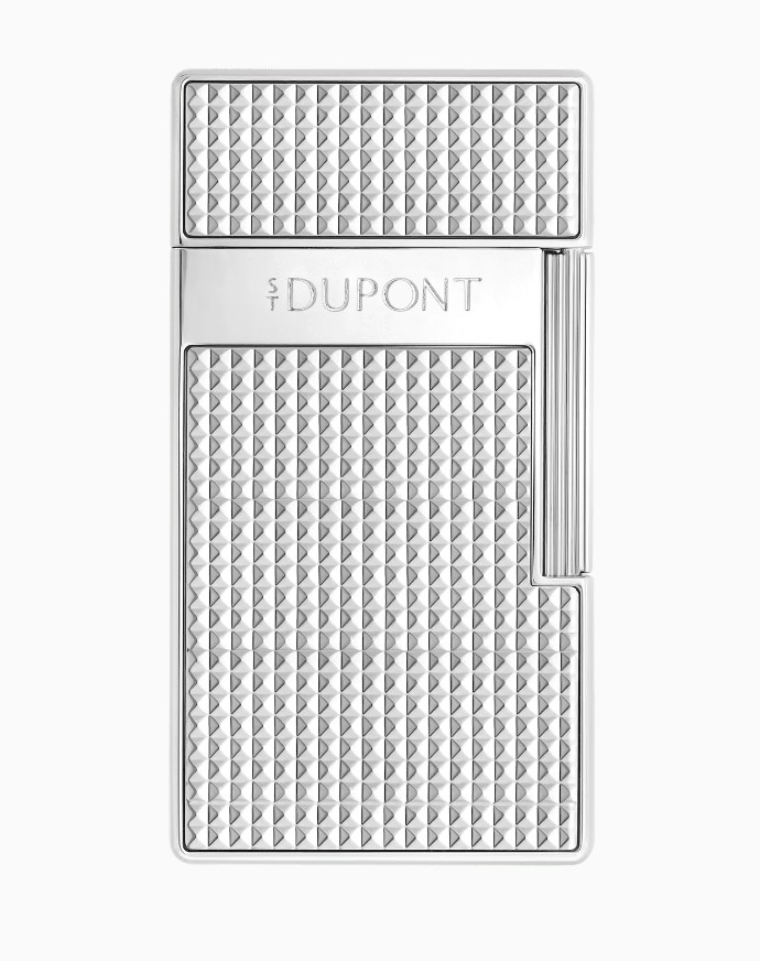 Biggy Torch Diamond Head Silver Lighter - Image 2